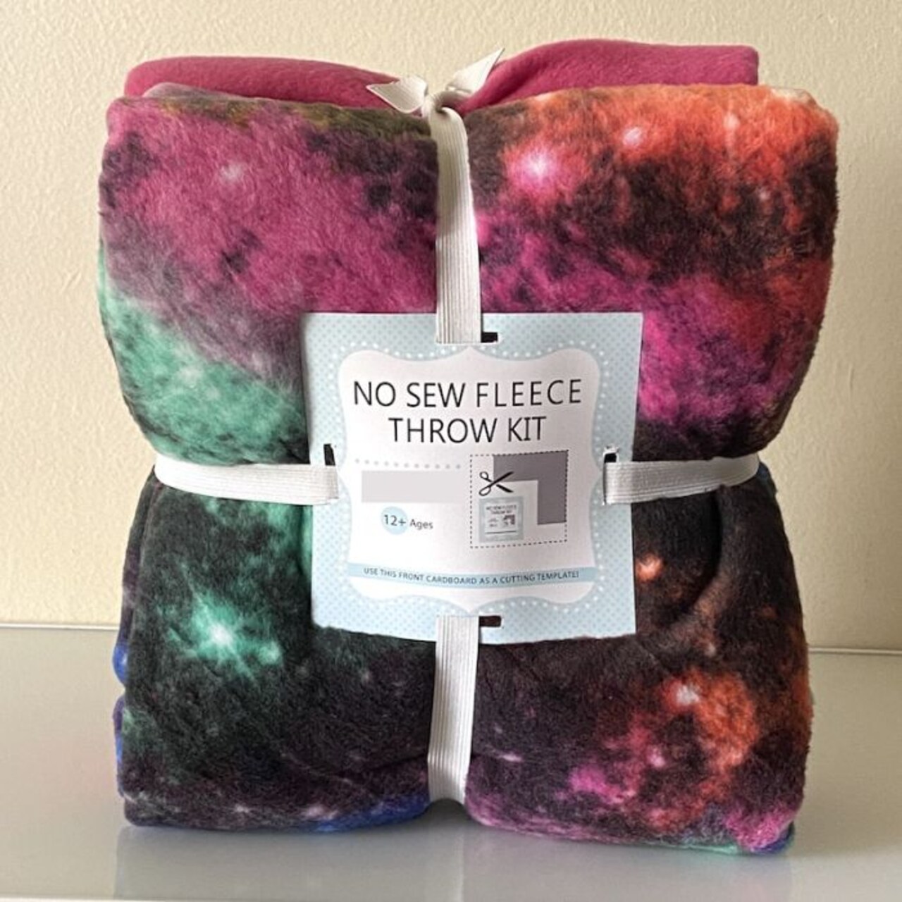 Celestial Galaxy Anti-Pill Premium No Sew Throw Fleece Fabric Kit